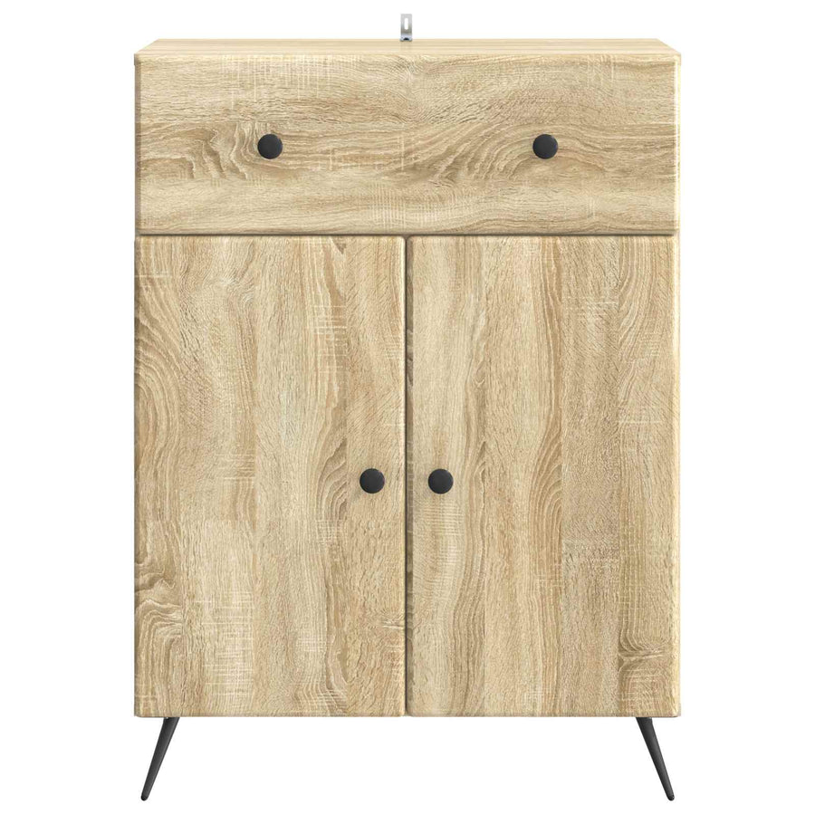 Dressoir met lade Sonoma Eiken 66 x 34,5 x 90 cm Bewerkt hout