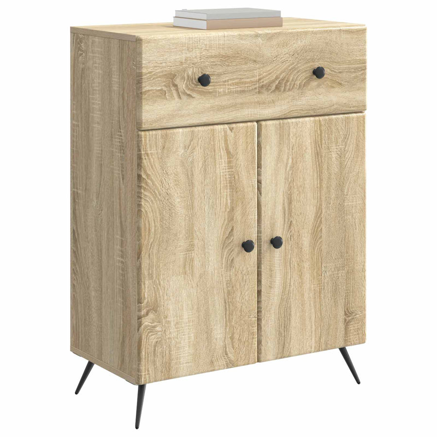 Dressoir met lade Sonoma Eiken 66 x 34,5 x 90 cm Bewerkt hout