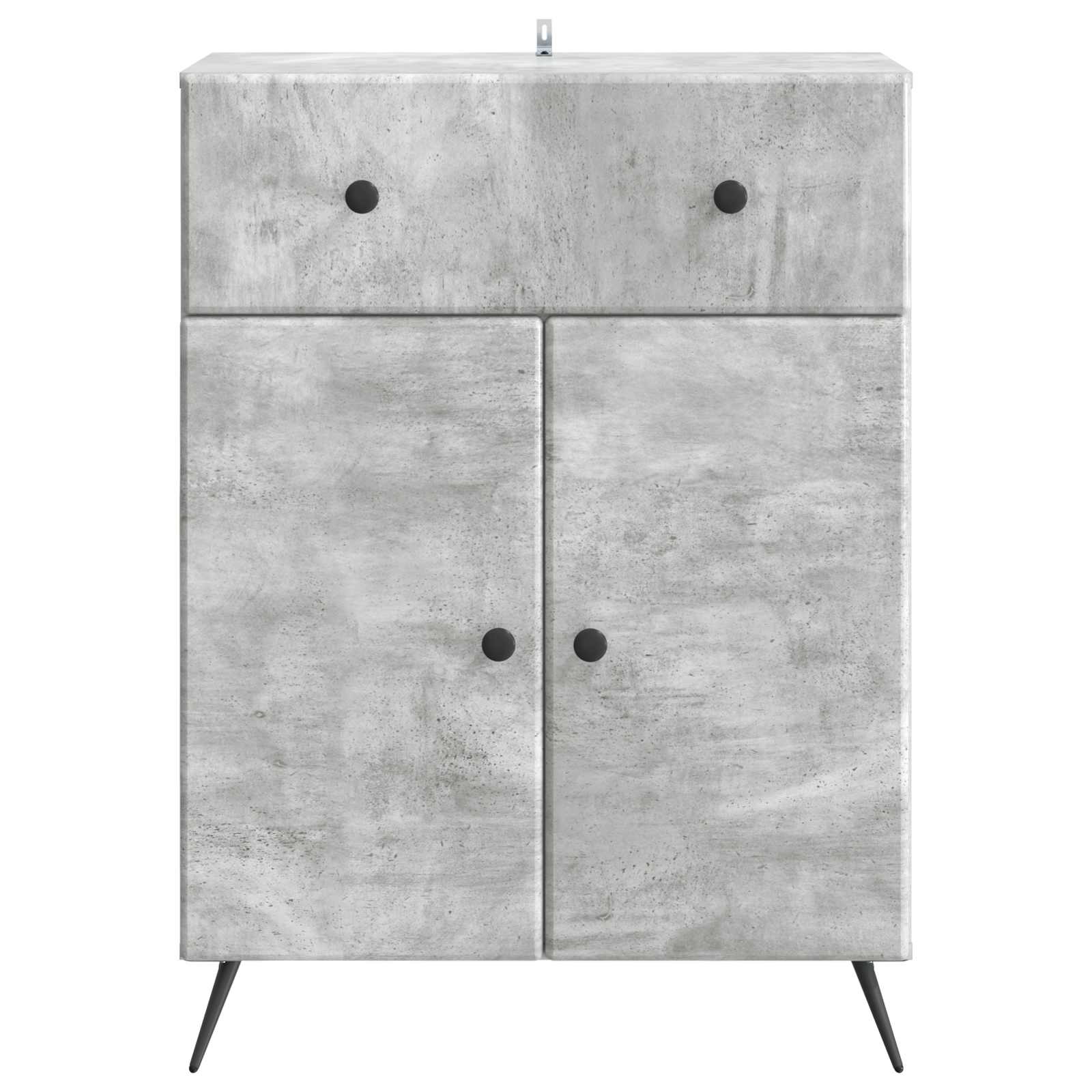 Dressoir met lade Betongrijs 66 x 34,5 x 90 cm Bewerkt hout