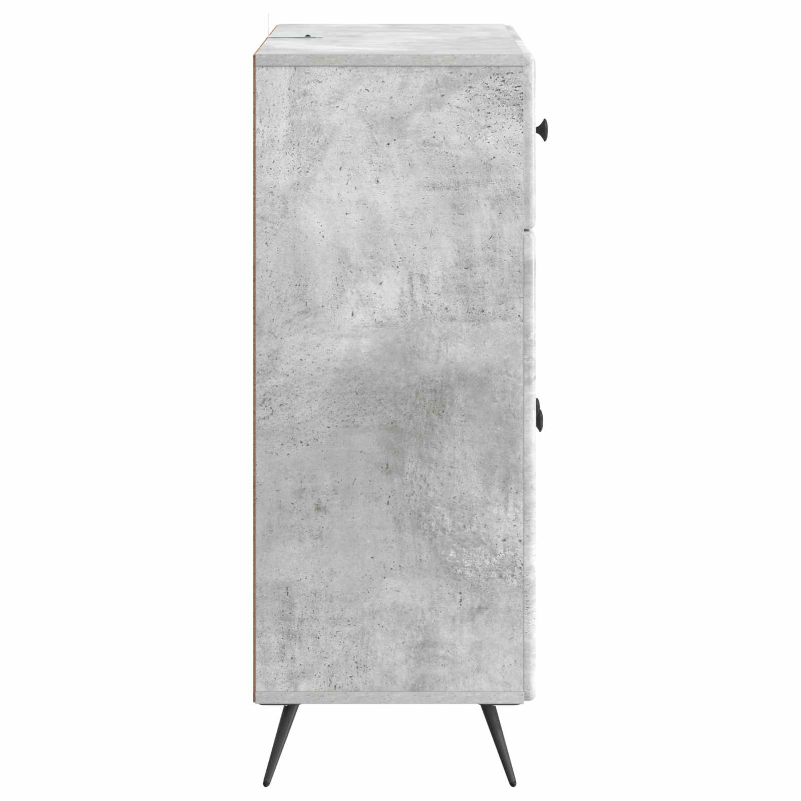 Dressoir met lade Betongrijs 66 x 34,5 x 90 cm Bewerkt hout
