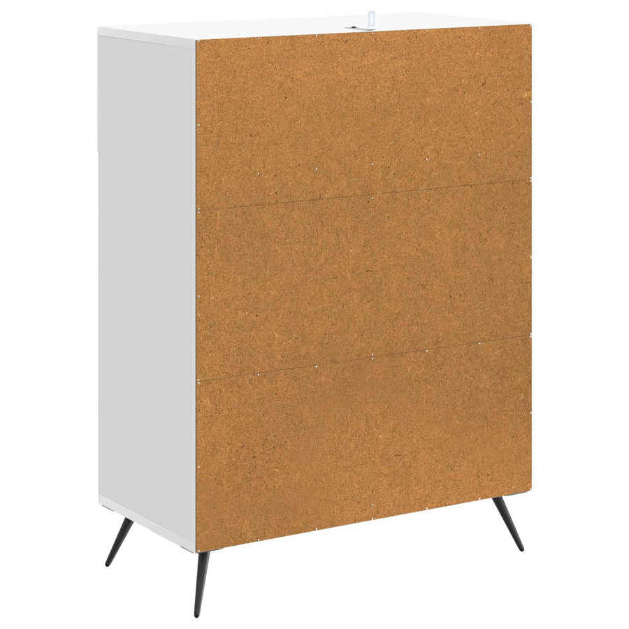 Dressoir met lade Hoogglans Wit 66 x 34,5 x 90 cm Bewerkt hout