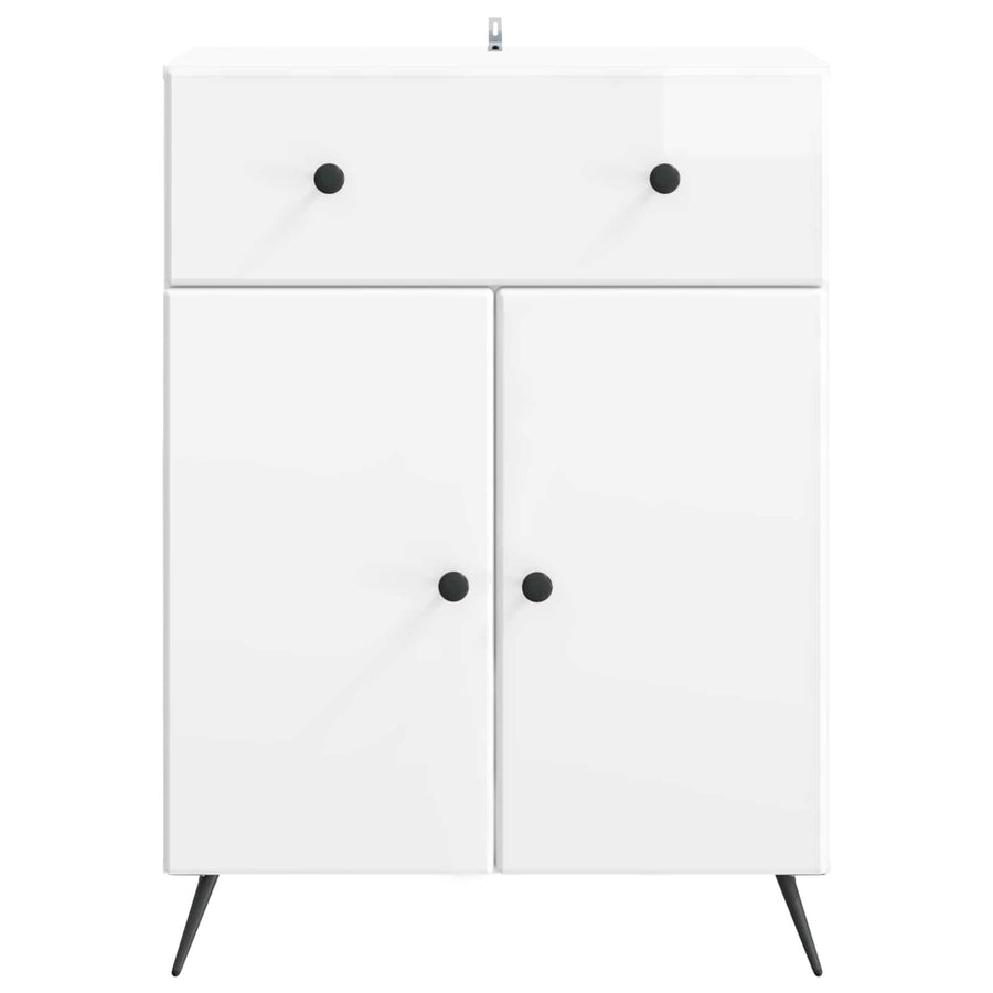 Dressoir met lade Hoogglans Wit 66 x 34,5 x 90 cm Bewerkt hout