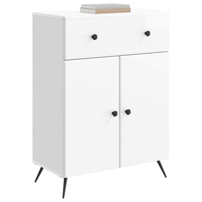 Dressoir met lade Hoogglans Wit 66 x 34,5 x 90 cm Bewerkt hout