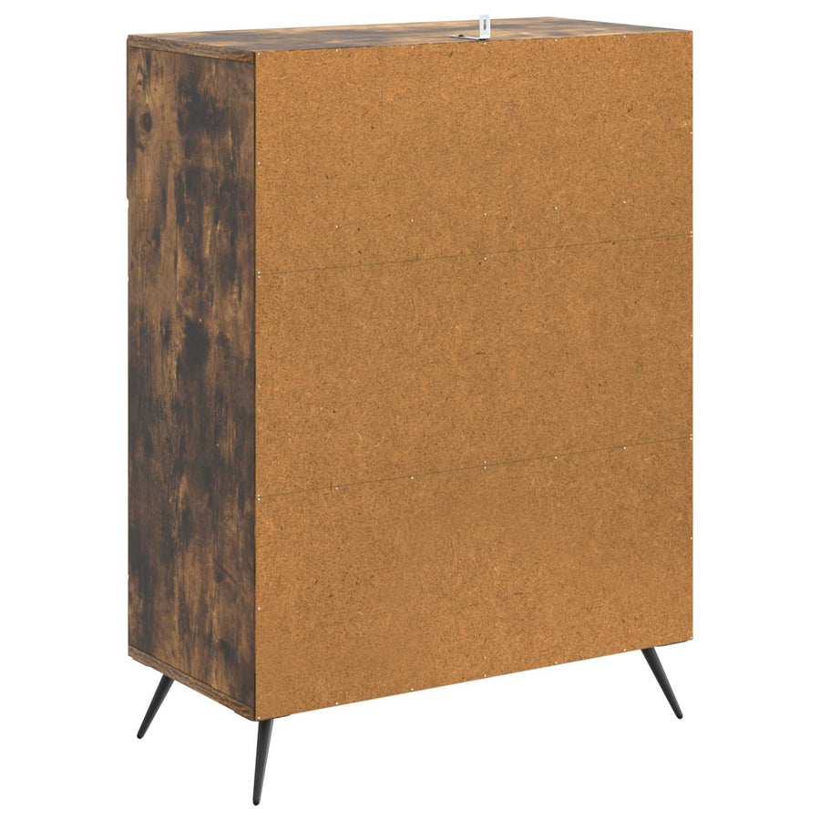 Dressoir met lade Gerookt eiken 66 x 34,5 x 90 cm Bewerkt hout