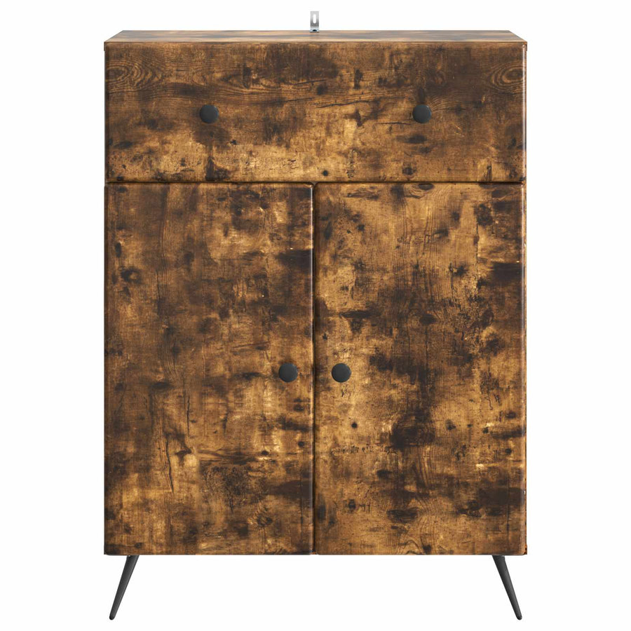 Dressoir met lade Gerookt eiken 66 x 34,5 x 90 cm Bewerkt hout