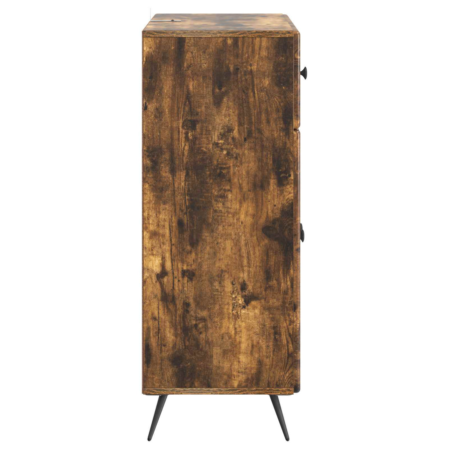 Dressoir met lade Gerookt eiken 66 x 34,5 x 90 cm Bewerkt hout