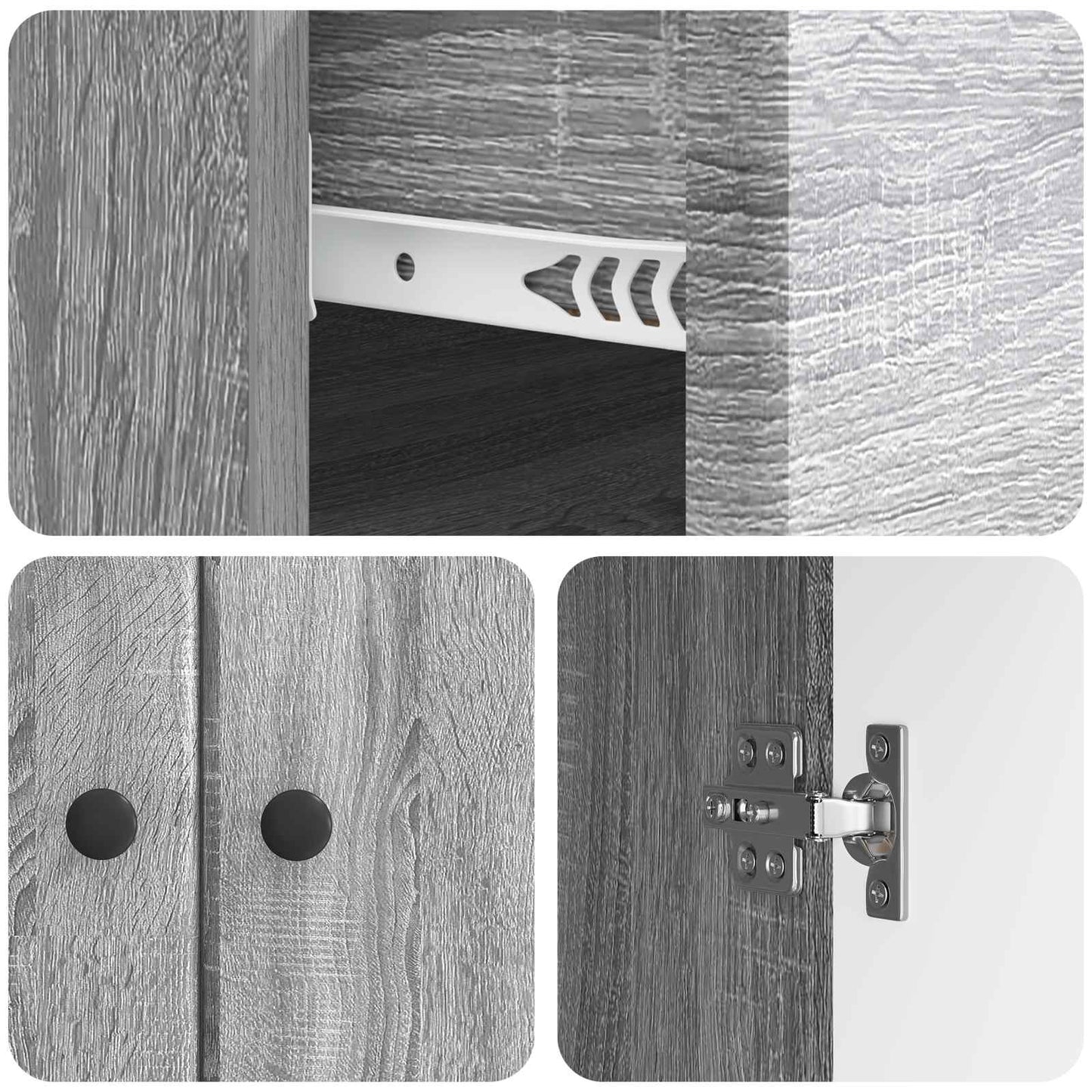 Dressoir met lade Grijs sonoma 66 x 34,5 x 90 cm Bewerkt hout