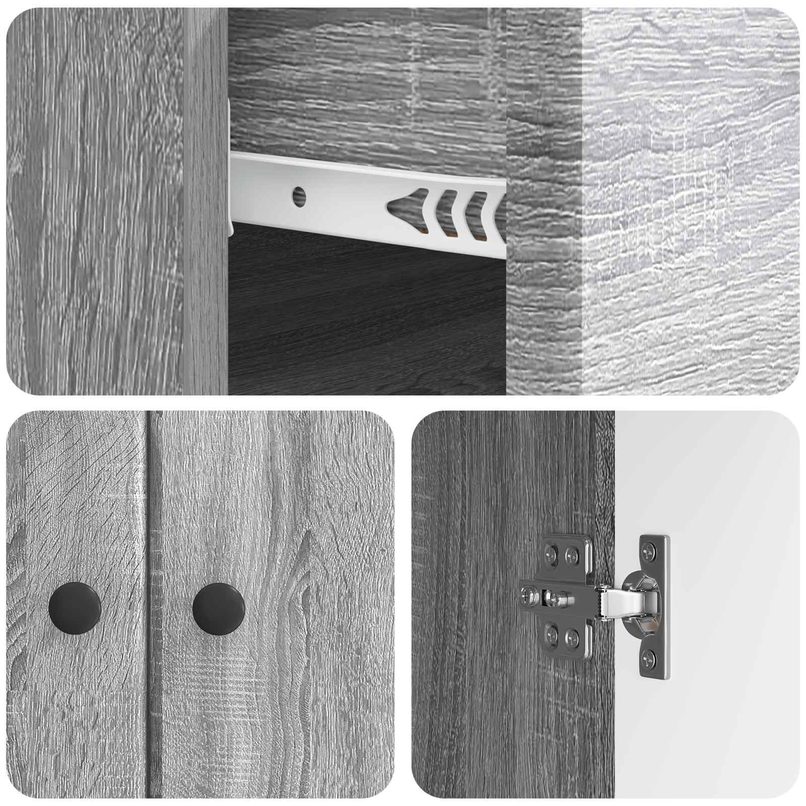 Dressoir met lade Grijs sonoma 66 x 34,5 x 90 cm Bewerkt hout