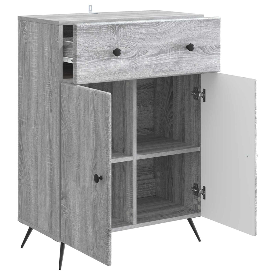Dressoir met lade Grijs sonoma 66 x 34,5 x 90 cm Bewerkt hout