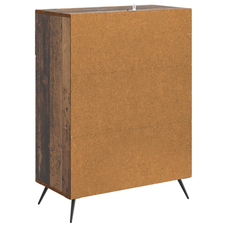 Dressoir met lade Oud hout 66 x 34,5 x 90 cm Bewerkt hout