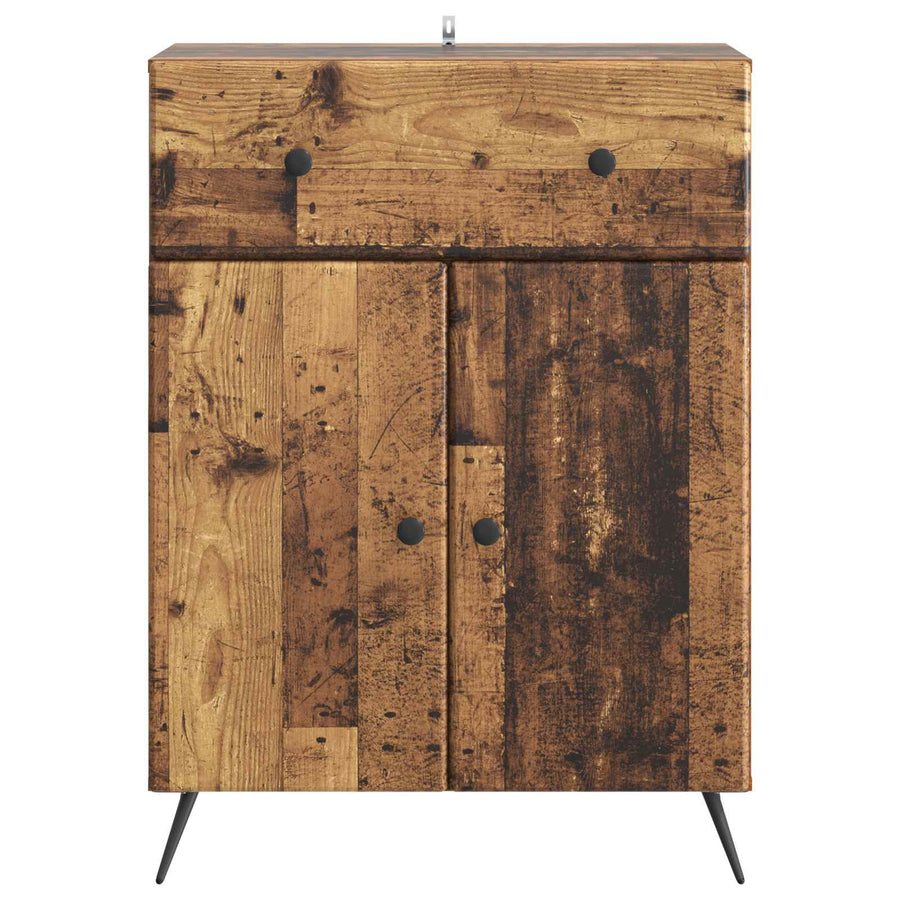 Dressoir met lade Oud hout 66 x 34,5 x 90 cm Bewerkt hout