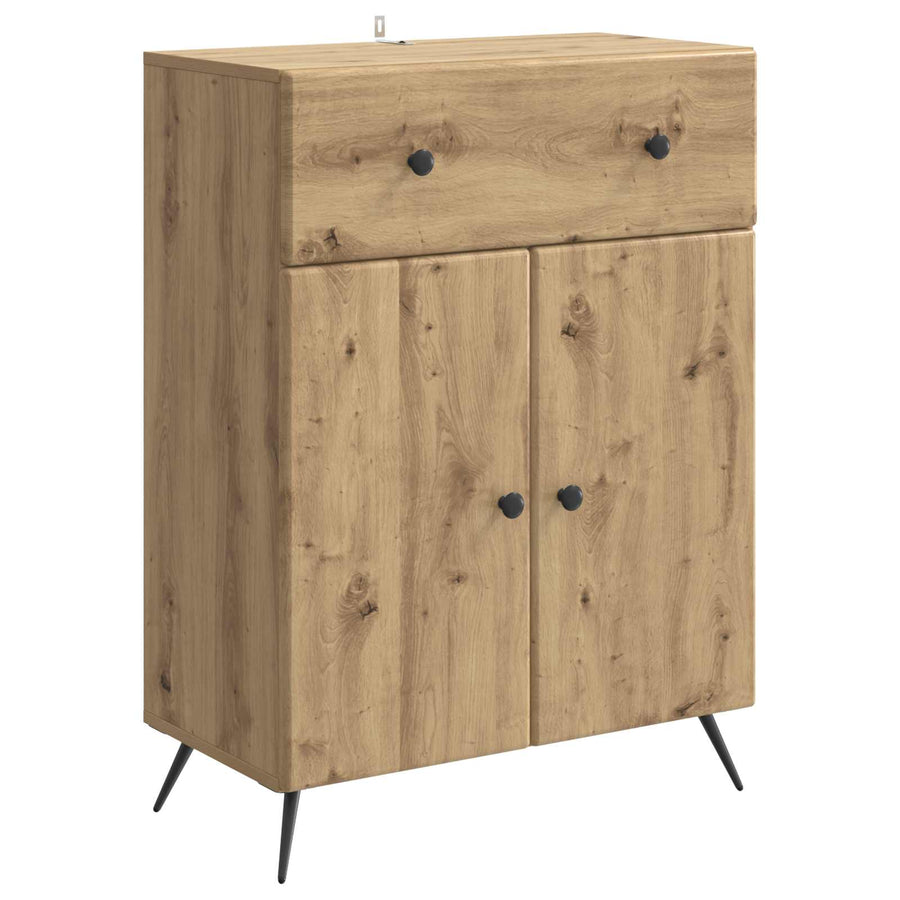 Dressoir Artisanaal eiken 66 x 34,5 x 90 cm Bewerkt hout