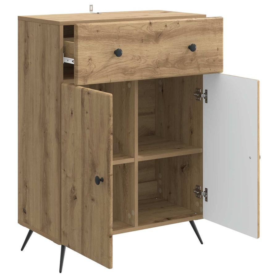 Dressoir Artisanaal eiken 66 x 34,5 x 90 cm Bewerkt hout