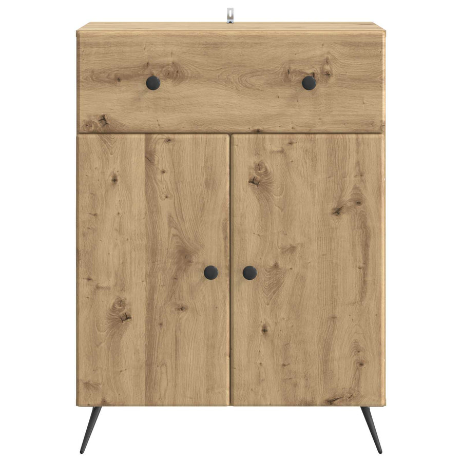 Dressoir Artisanaal eiken 66 x 34,5 x 90 cm Bewerkt hout