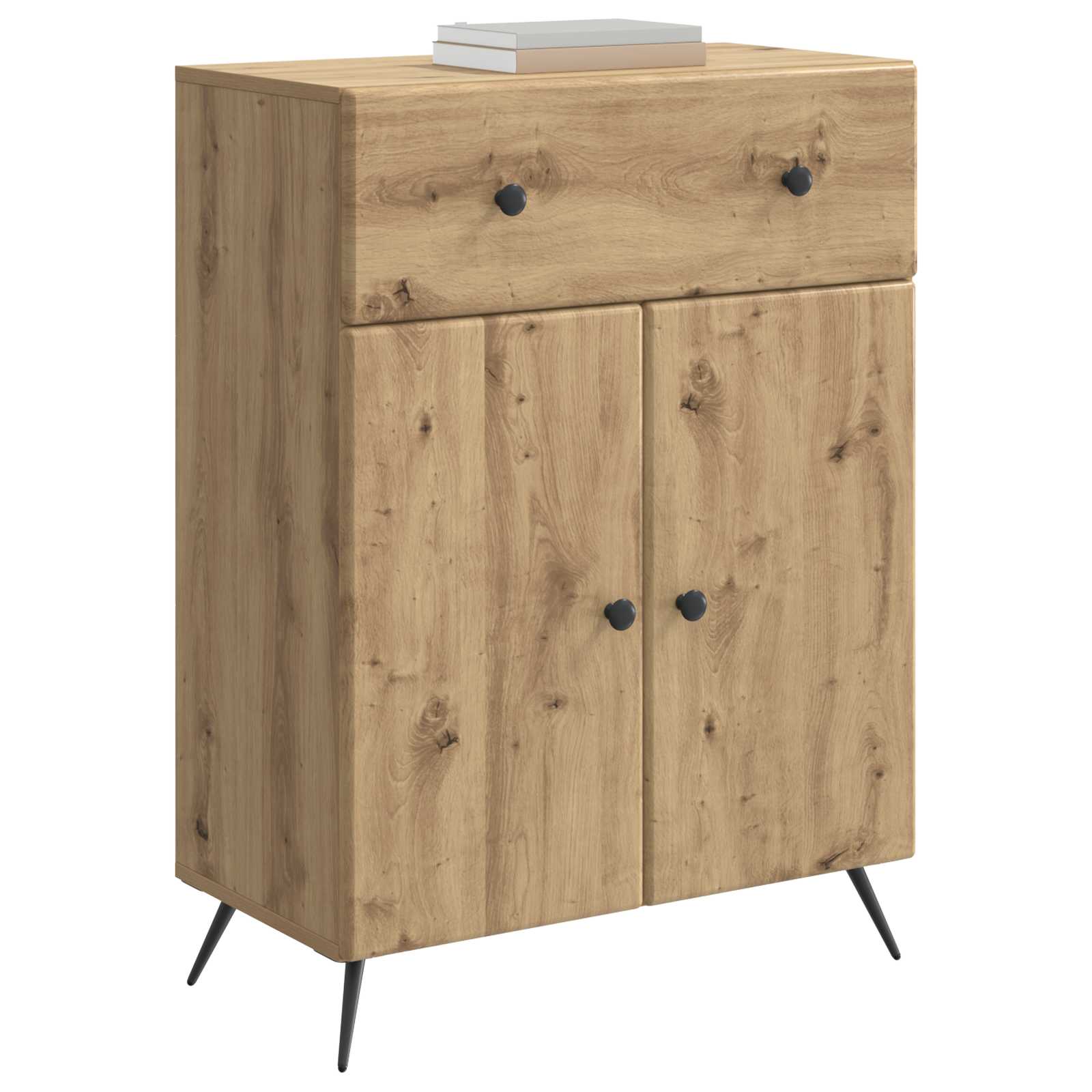 Dressoir Artisanaal eiken 66 x 34,5 x 90 cm Bewerkt hout