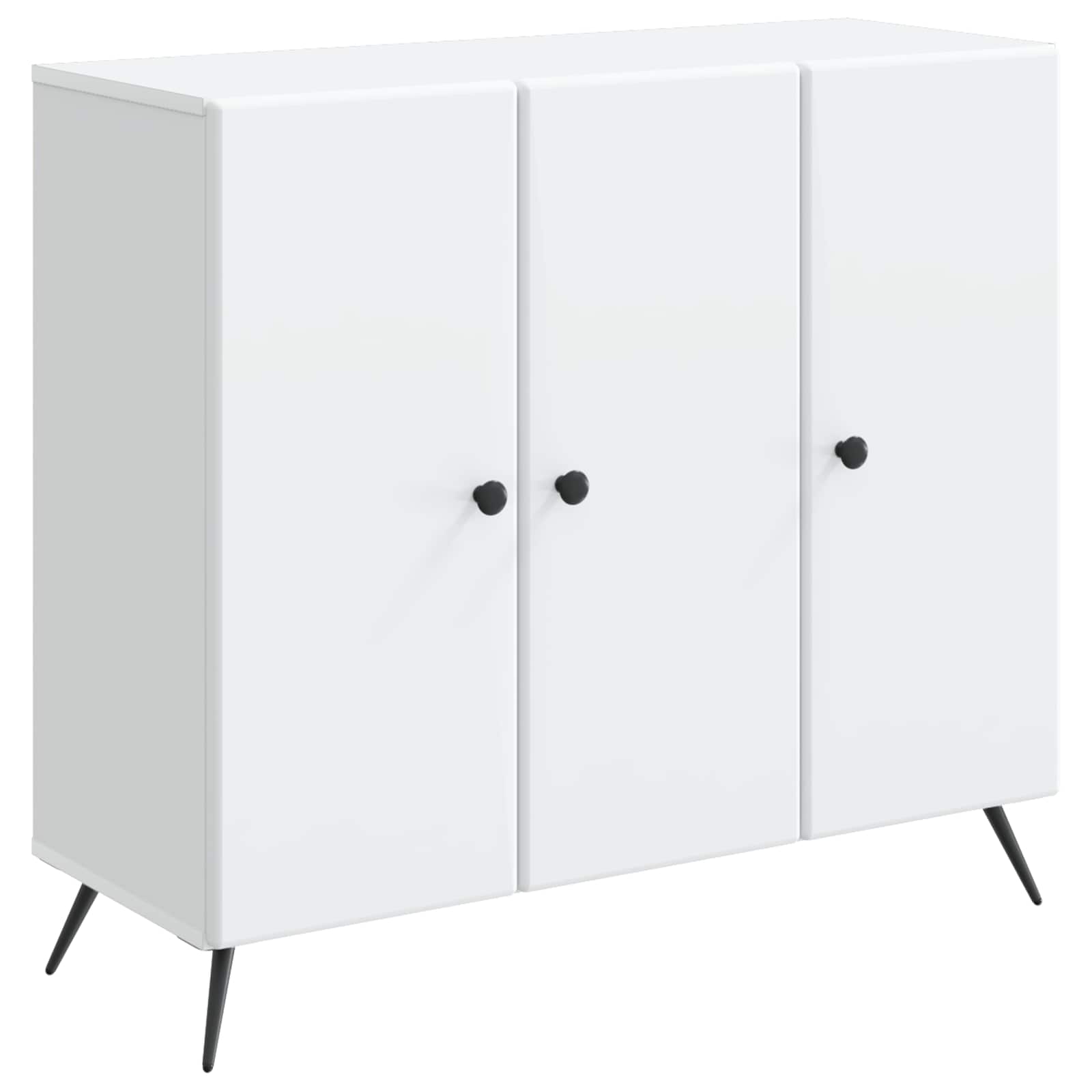 Dressoir Wit 89 x 34,5 x 80 cm Bewerkt hout