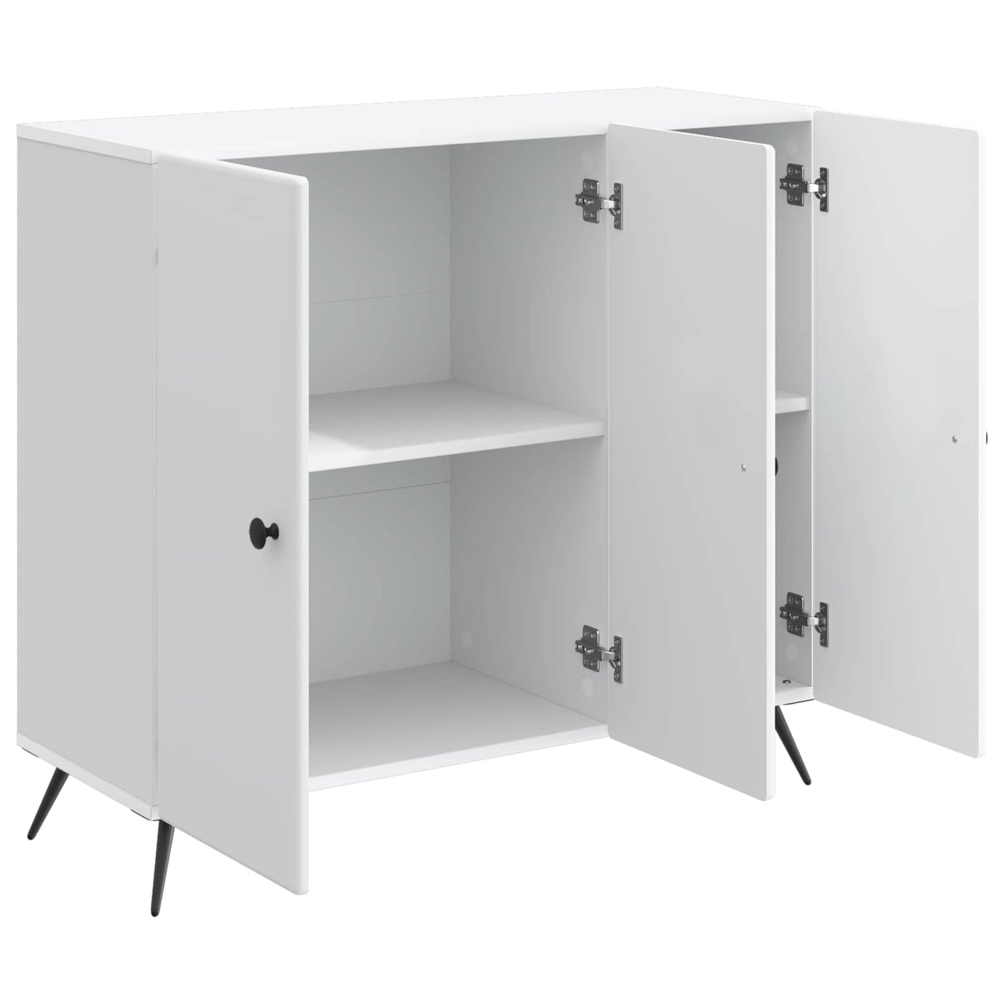 Dressoir Wit 89 x 34,5 x 80 cm Bewerkt hout
