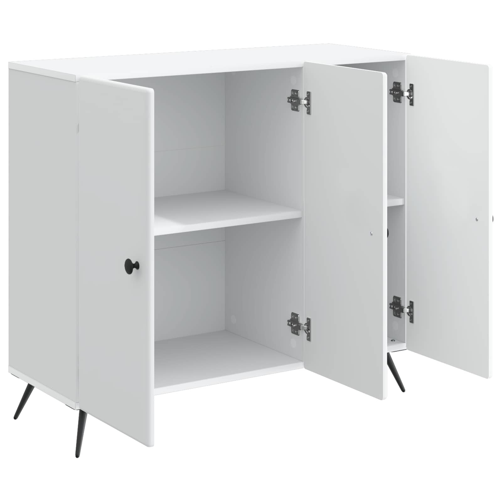 Dressoir Wit 89 x 34,5 x 80 cm Bewerkt hout