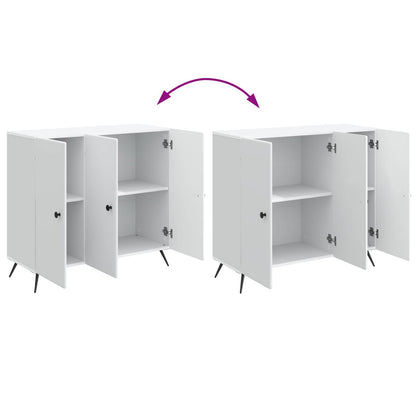 Dressoir Wit 89 x 34,5 x 80 cm Bewerkt hout