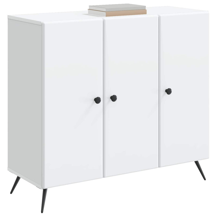 Dressoir Wit 89 x 34,5 x 80 cm Bewerkt hout