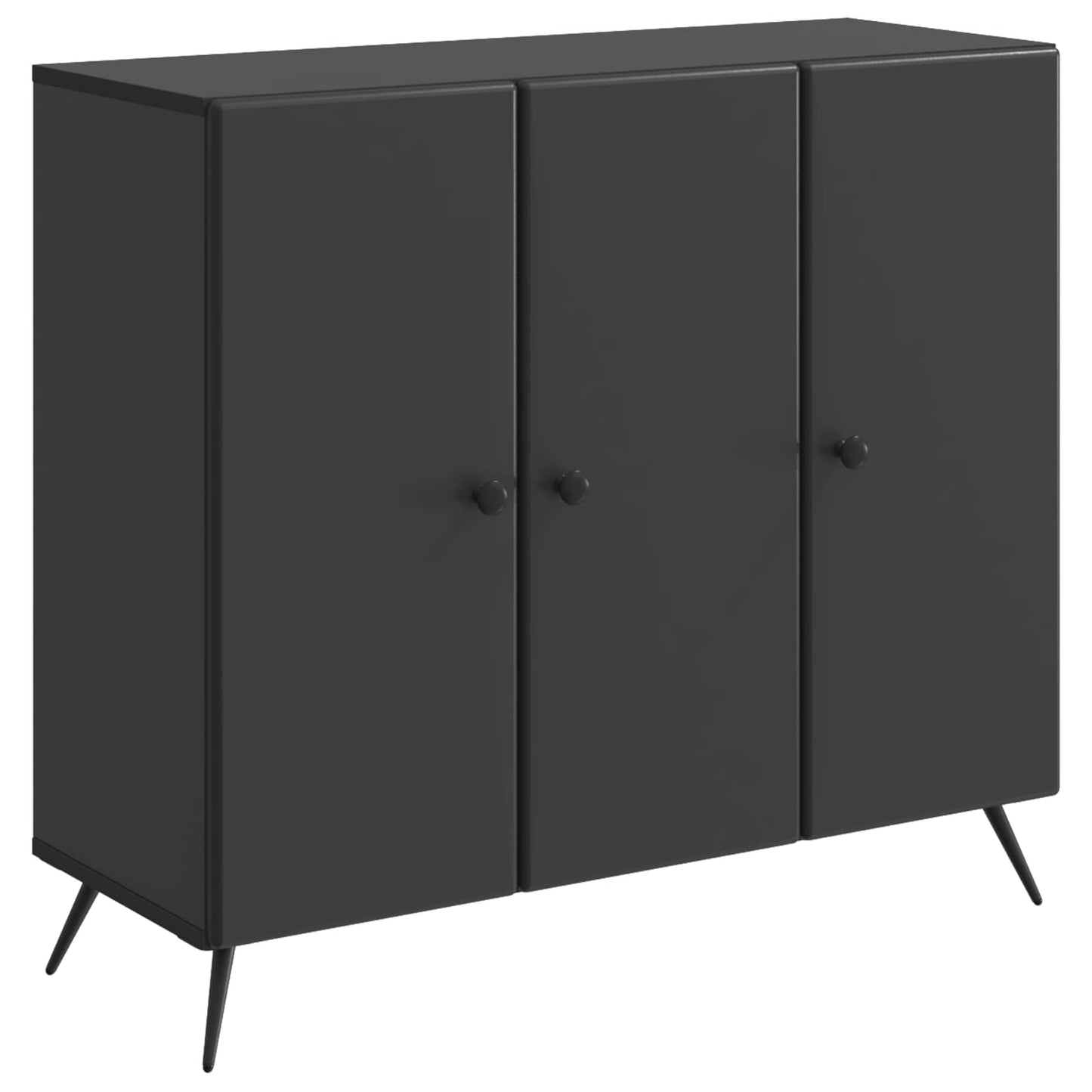 Dressoir Zwart 89 x 34,5 x 80 cm Bewerkt hout