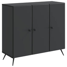 Dressoir Zwart 89 x 34,5 x 80 cm Bewerkt hout