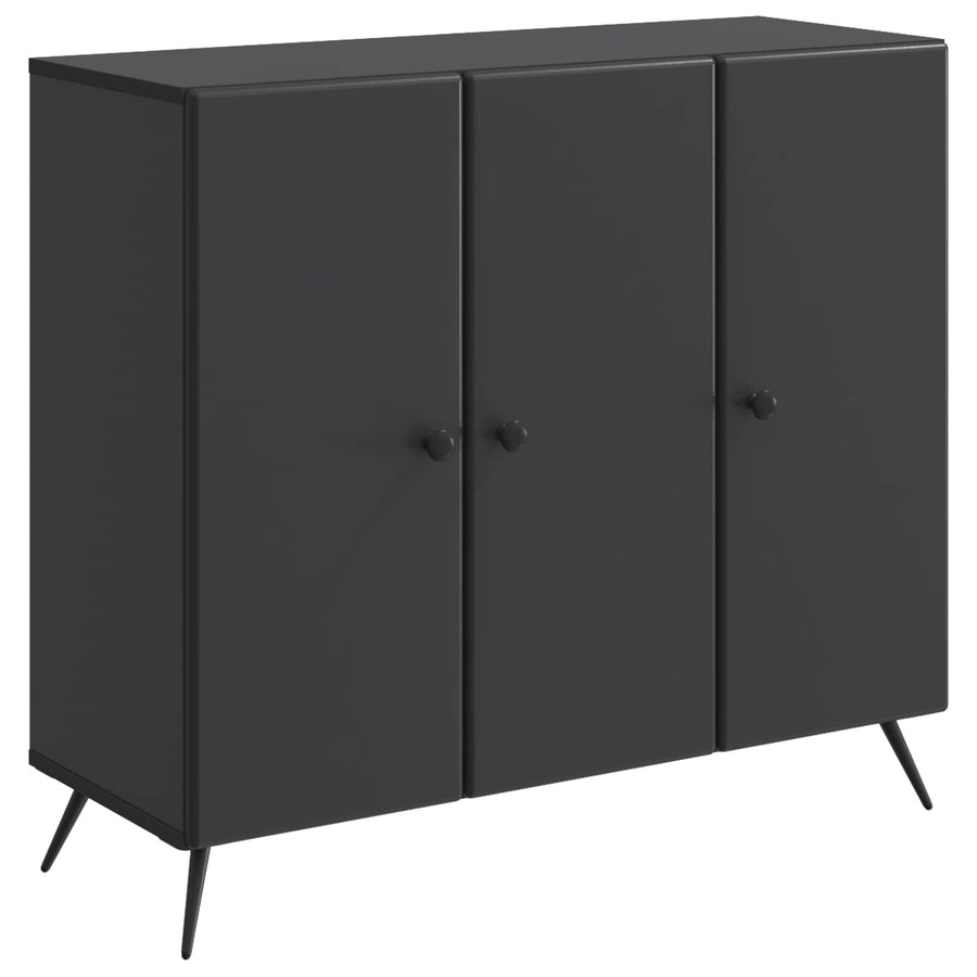 Dressoir Zwart 89 x 34,5 x 80 cm Bewerkt hout
