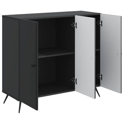 Dressoir Zwart 89 x 34,5 x 80 cm Bewerkt hout