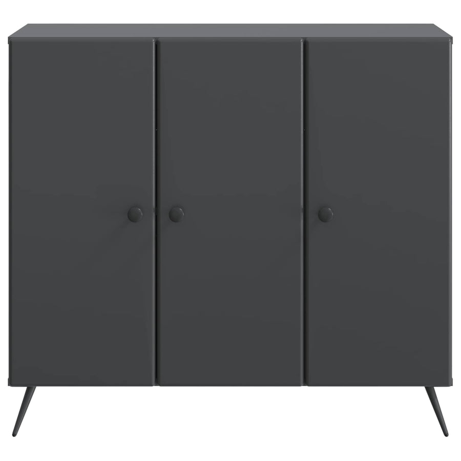 Dressoir Zwart 89 x 34,5 x 80 cm Bewerkt hout