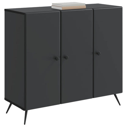 Dressoir Zwart 89 x 34,5 x 80 cm Bewerkt hout