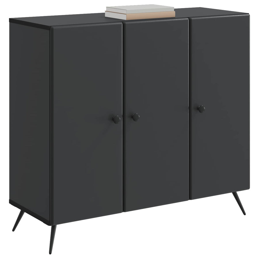 Dressoir Zwart 89 x 34,5 x 80 cm Bewerkt hout