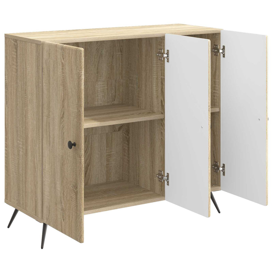 Dressoir Sonoma Eiken 89 x 34,5 x 80 cm Bewerkt hout