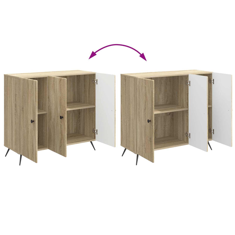 Dressoir Sonoma Eiken 89 x 34,5 x 80 cm Bewerkt hout