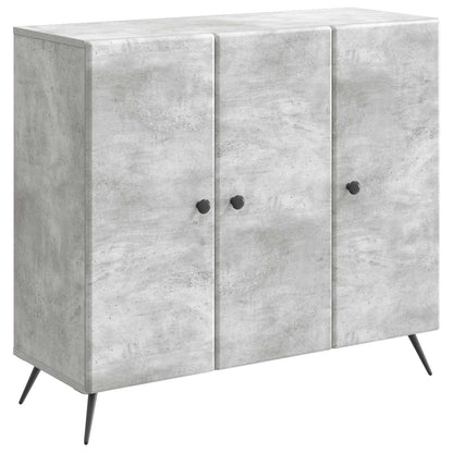 Dressoir Betongrijs 89 x 34,5 x 80 cm Bewerkt hout