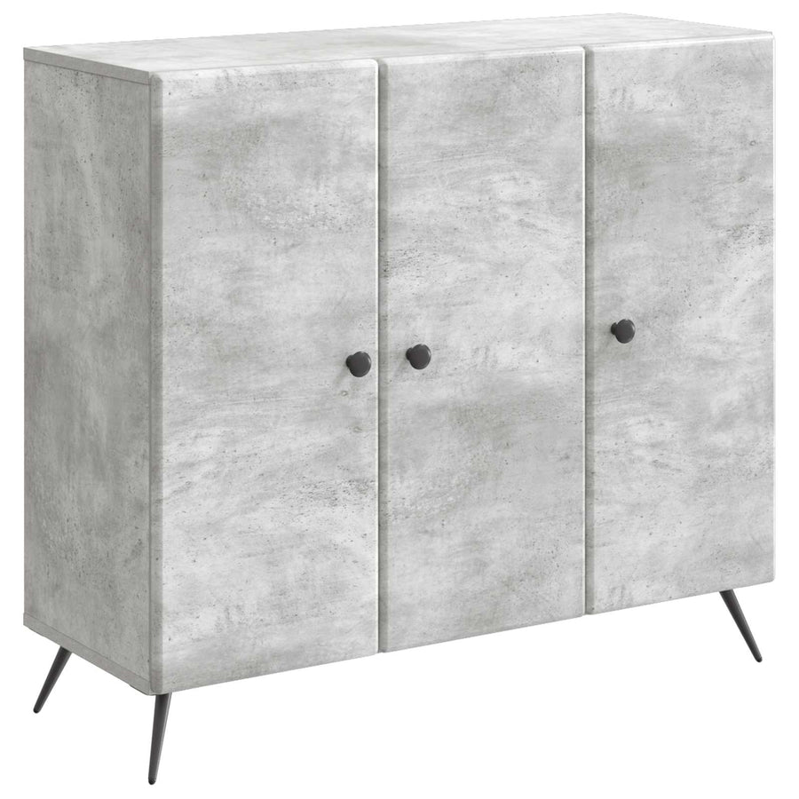 Dressoir Betongrijs 89 x 34,5 x 80 cm Bewerkt hout
