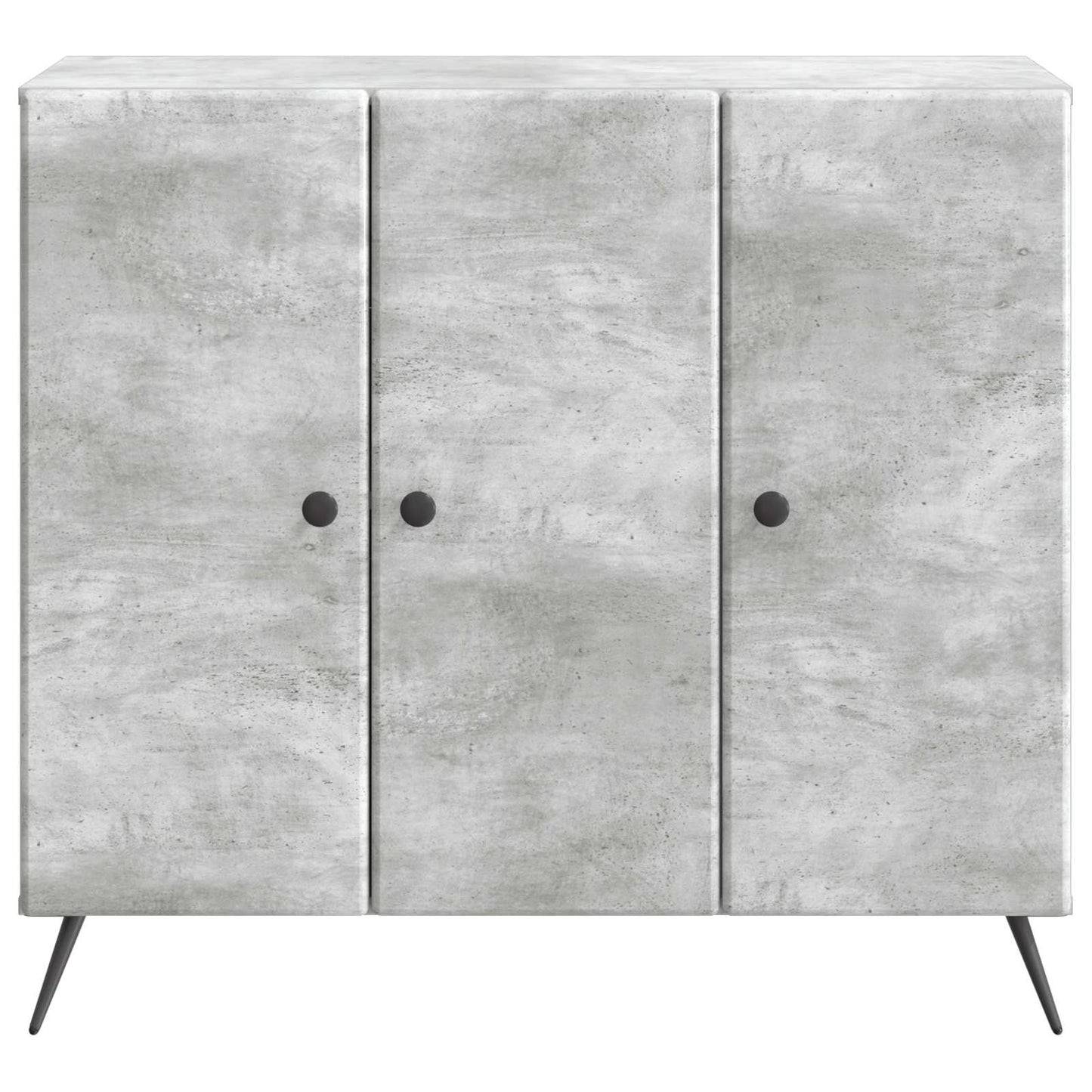 Dressoir Betongrijs 89 x 34,5 x 80 cm Bewerkt hout