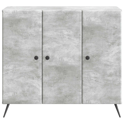 Dressoir Betongrijs 89 x 34,5 x 80 cm Bewerkt hout