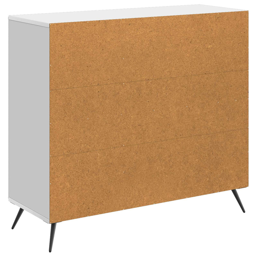 Dressoir Hoogglans Wit 89 x 34,5 x 80 cm Bewerkt hout