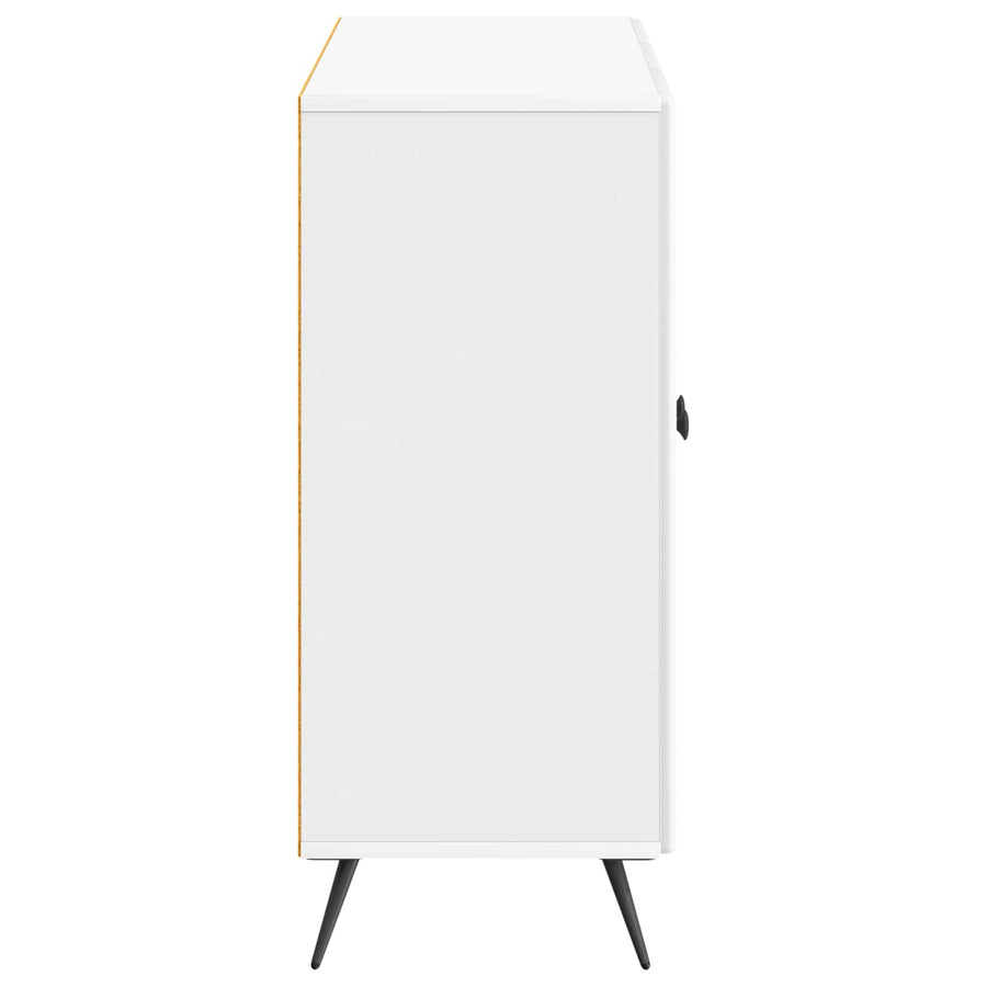 Dressoir Hoogglans Wit 89 x 34,5 x 80 cm Bewerkt hout