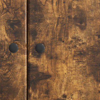 Dressoir Gerookt eiken 89 x 34,5 x 80 cm Bewerkt hout