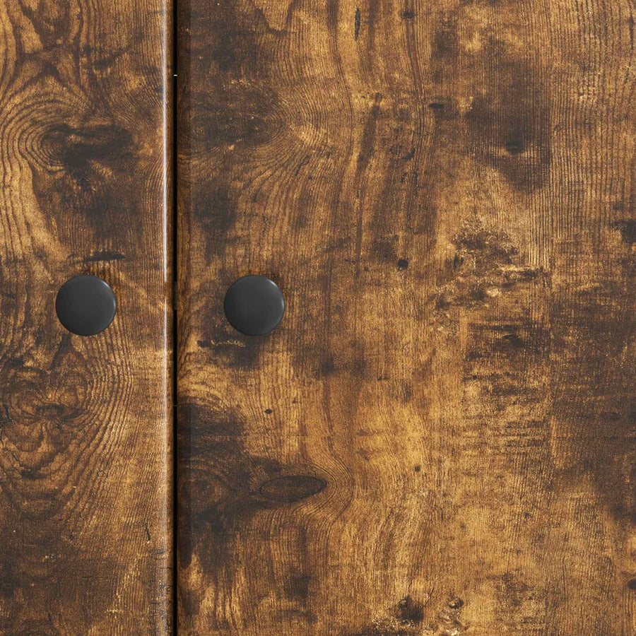 Dressoir Gerookt eiken 89 x 34,5 x 80 cm Bewerkt hout