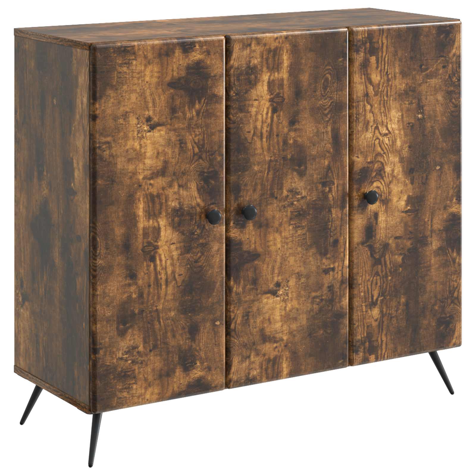 Dressoir Gerookt eiken 89 x 34,5 x 80 cm Bewerkt hout
