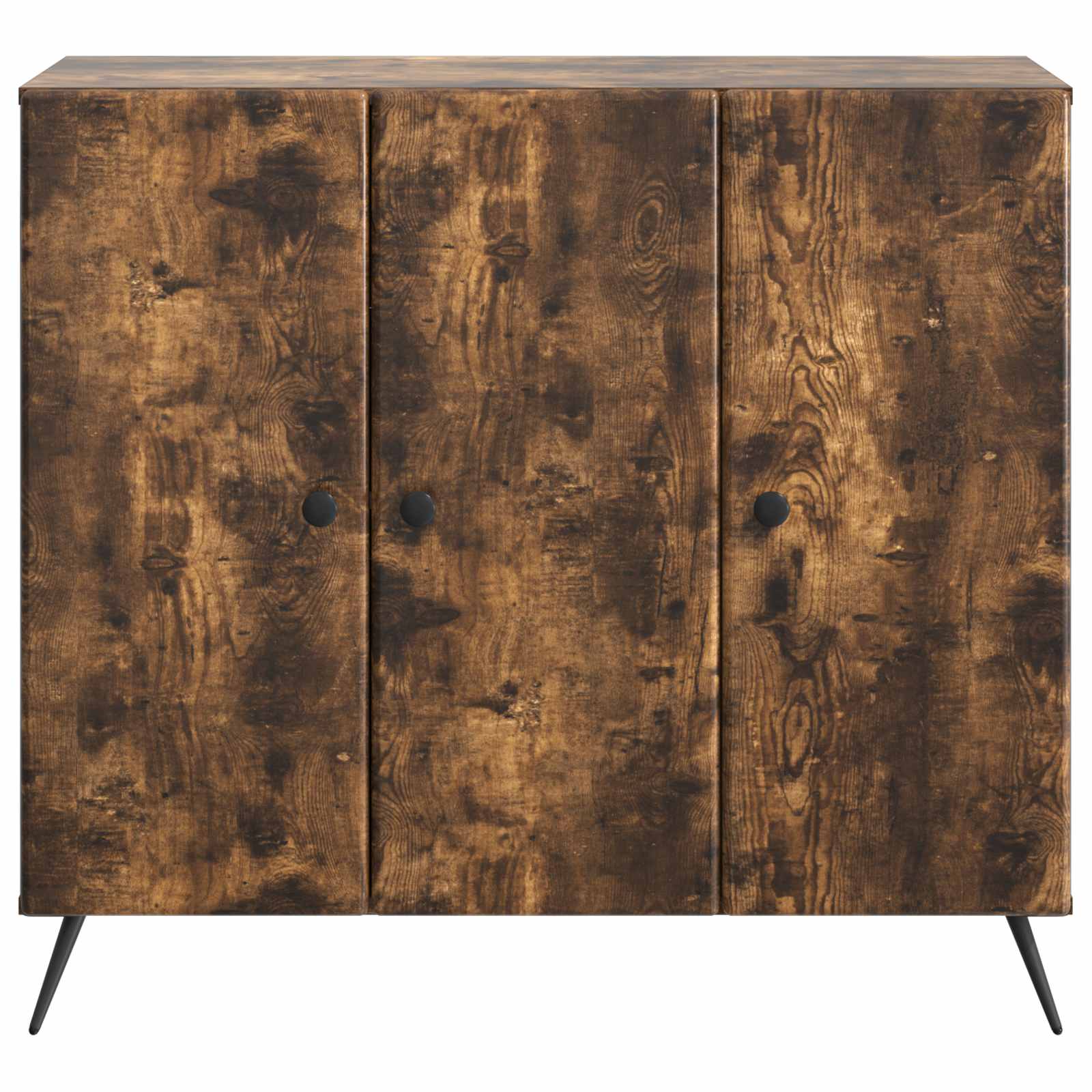 Dressoir Gerookt eiken 89 x 34,5 x 80 cm Bewerkt hout