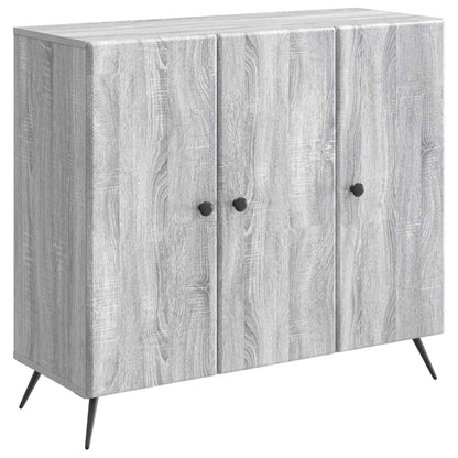 Dressoir Grijs sonoma 89 x 34,5 x 80 cm Bewerkt hout