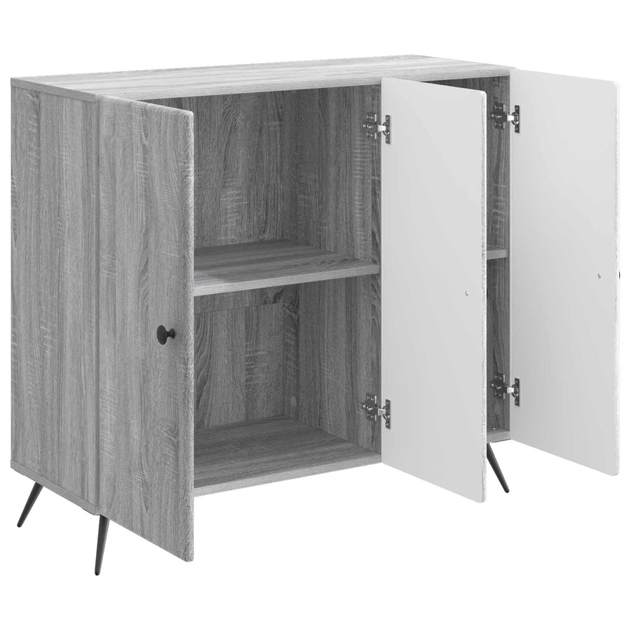Dressoir Grijs sonoma 89 x 34,5 x 80 cm Bewerkt hout