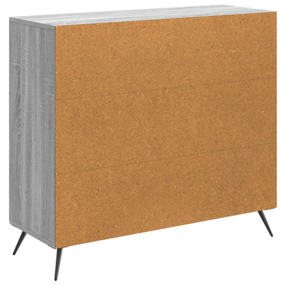 Dressoir Grijs sonoma 89 x 34,5 x 80 cm Bewerkt hout