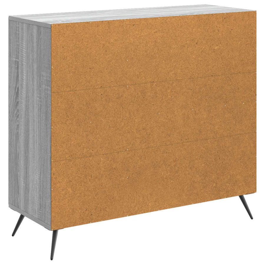 Dressoir Grijs sonoma 89 x 34,5 x 80 cm Bewerkt hout
