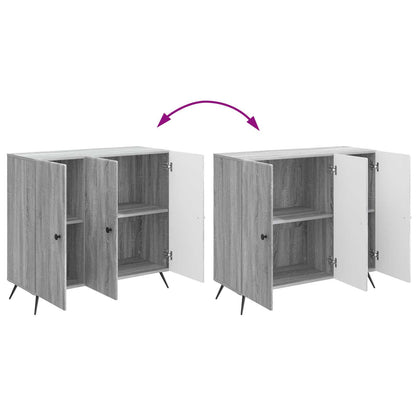 Dressoir Grijs sonoma 89 x 34,5 x 80 cm Bewerkt hout