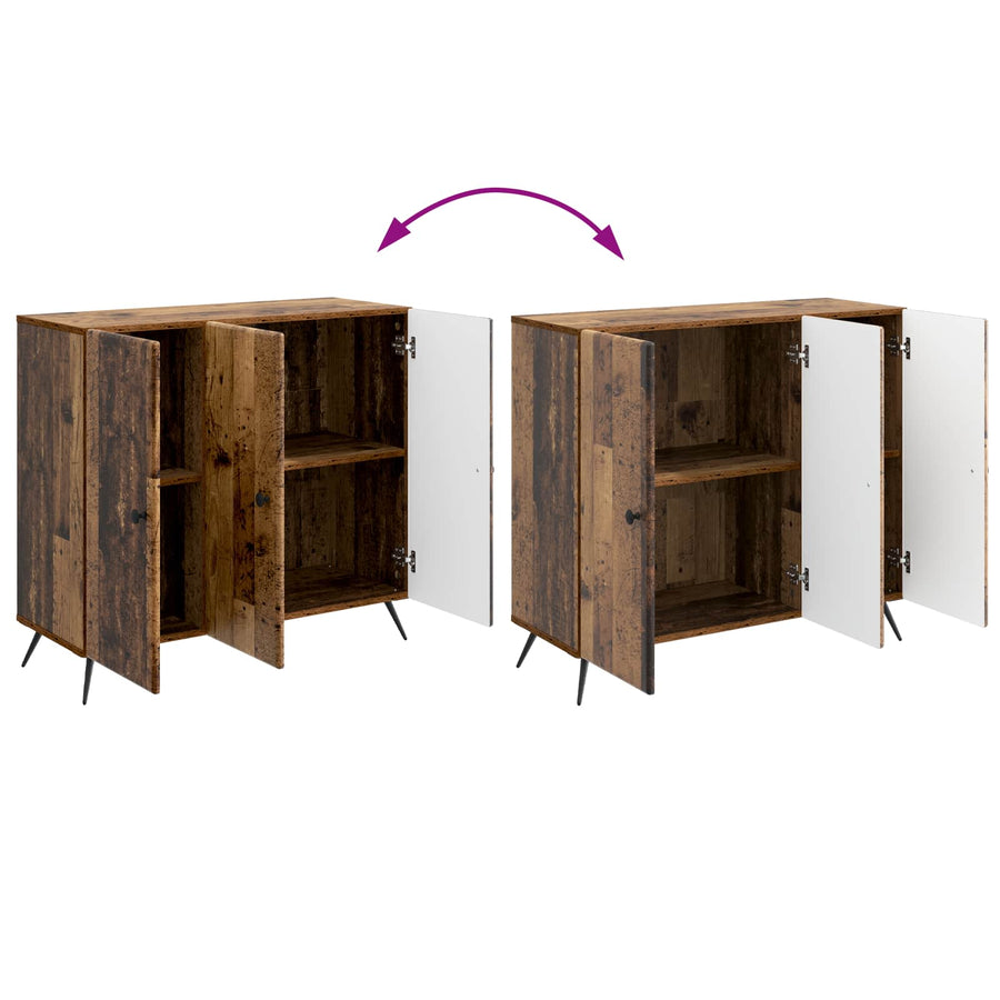 Dressoir Oud hout 89 x 34,5 x 80 cm Bewerkt hout