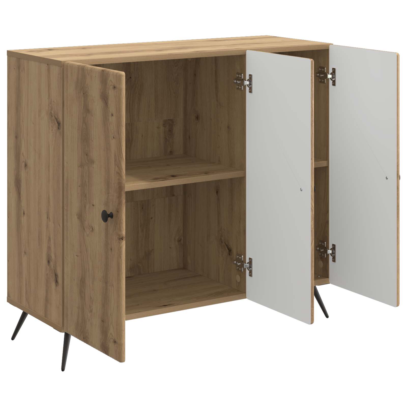 Dressoir Artisanaal eiken 89 x 34,5 x 80 cm Bewerkt hout